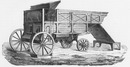 "Machine à battre portative, 8 chevaux, exposée par la maison Albaret." アルバレ社展示の8馬力移動式脱穀機