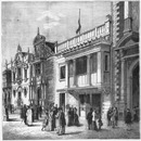 La rue des Nations. - Facade de la section grecque et de la section danoise. 諸国通り  ギリシャ館とデンマーク館のファサード