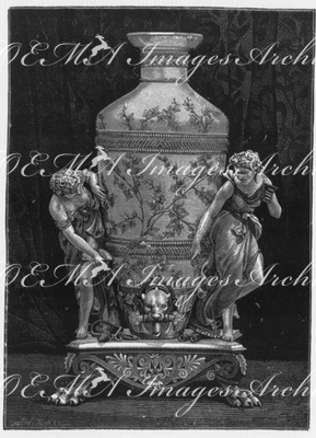 "Fontaine Renaissance, exposée par la maison Christofle." クリストフル出展のルネッサンス風給水器