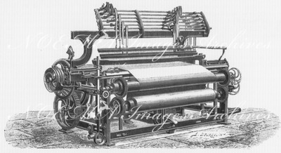 "Métier à tisser, construit par MM. Pierrard-Parfaite et fils." ピエラール=パルフェット親子会社製の織機