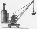 Grue à cuillère automatique de Priestman. プリエストマン社の自走式スプーン・クレーン