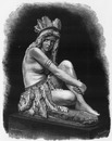 "L'africaine, statue d'Emmanuel Caron exposée dans la section italienne." 「アフリカ女」、イタリア展示コーナーのエマニュエル・カロン作の彫像