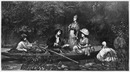 "L'Exposition de Paris. - Supplément au N°28. Beaux-arts. - Section anglaise. Le doux repos, tableau de S.-L.Fildes." パリ万博 付録 28  芸術部門英国コーナー 「穏やかな休息」、S-L・フィルデス画