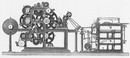 "《The Ingram》, machine rotative brevetés, pour imprimer les journaux illustrés : Elévation de la machine, vue de côté. " 特許付きイラストレーション入り新聞の回転印刷機「ザ・イングラム」、機械の側面図