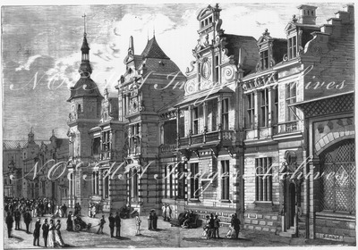 Le palais belge de la rue des Nations. 諸国通りのベルギーの宮殿風ファサード