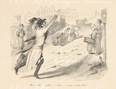 グランヴィル Grandville - 《おい！…おーい！…御者…御者…止まって！止まれ！》 Hé!... hé!... cocher…. cocher..., arrêtez! arrêtez donc!