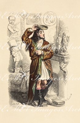 グランヴィル Grandville - 《文学者》 L’homme de lettres.