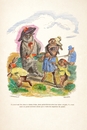 グランヴィル Grandville - 《昔々、野原に2匹の子ウサギとそのお姉さんがおりました。いじわるな大きな梟がいて、通せんぼしました。》 Il y avait une fois dans le champ là-bas, deux petits lièvres avac leur sœur; et puis, il y avait aussi un grand méchant oiseau qui a voulu les empècher de passer.