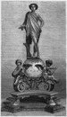 "Objet d'art : Grand prix d'agriculture (M. Decrombecque, à Lens, exposant). L'agriculture glorieuse : Statue de M. Gumery (maison Christofle)." 美術品 農業グラン・プリ大賞（受賞者はランスのドゥクロムベック氏） 「栄光ある農業」、ギュムリー作の彫像（クリストフル製）