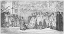 "Beaux-arts d'Angleterre. - La très-haute, noble et puissante grace, tableau de M. Calderon." 芸術部門英国コーナー 「気高く崇高で威勢ある優美さ」、カルデロン画