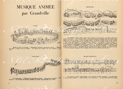 グランヴィル Granville - 『ミュジーク・アニメ  ロンド、 仮面舞踏会のギャロップ、バルカロール』 Musique animée Ronde. Galop de masques, Barcarolle