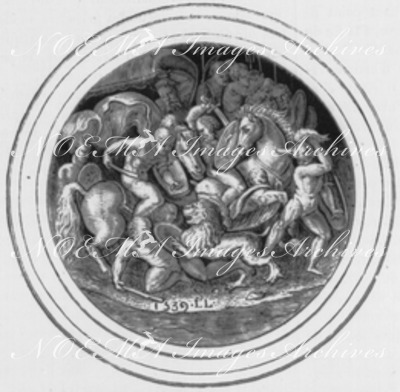 Musée rétrospectif : Email en ronde bosse par Léonard Limousin. (Collection du prince Czartorysky.) 回顧展 レオナール・リムザンの円形浮き彫り七宝細工 （チャルトリスキ公爵コレクション）