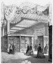 Les éventails. 扇子の展示コーナー