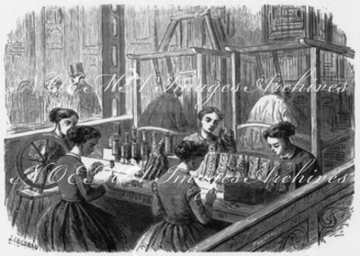 Petits métiers. - La passementerie. 製造実演販売 縁飾り作り