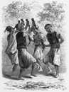 Les arabes ou les Aissaoua au théâtre international. 国際劇場でのアラブ人やイスラム教聖人団アイサウアのパフォーマンス