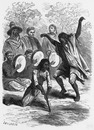 Les arabes ou les Aissaoua au théâtre international. 国際劇場でのアラブ人やイスラム教聖人団アイサウアのパフォーマンス