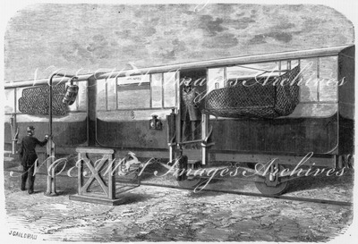 Le train-poste anglais. 英国の郵便列車