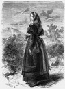 Costumes espagnols. : Fermièrre de la Navarre espagnole. スペインの民族衣装 ナバラ地方の農婦