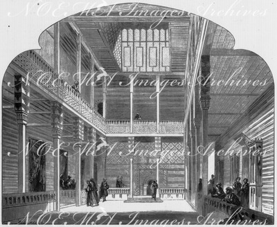 Intérieur du caravanserail (L'Okel). キャラバンサライ（隊商宿）の内部（L'Okel）