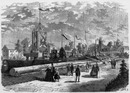 Le chantier des bois d'Autriche. オーストリア産木材置き場