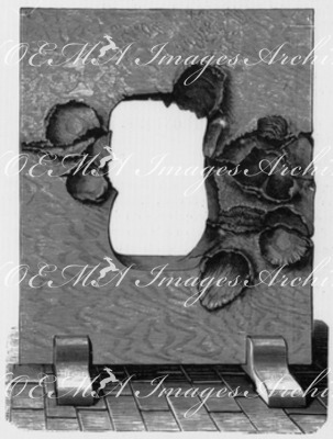 "Plaque de blindage pour fortification de terre par MM. Brown et Cie, de Sheffield." シェフフィールドのブラウン社の要塞用装甲板