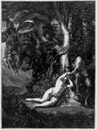 "Le paradis perdu, tableau de M. Cabanel." 「失楽園」、カバネル画