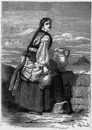 Costumes de l'empire d'autriche : Femme serbe. オーストリア帝国の民族衣装 セルビアの女