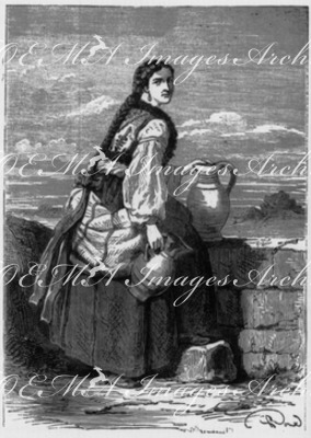 Costumes de l'empire d'autriche : Femme serbe. オーストリア帝国の民族衣装 セルビアの女