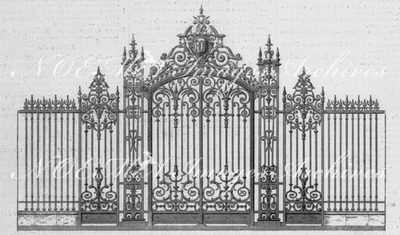 Serrurerie artistique. - Grille de M. Roy (Classe 65). 美しい鉄柵 ロワ社の鉄門