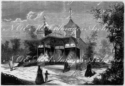 "Le kiosque des chales, de MM. Frainais et Gramagnac." フレネ・エ・グラマニャック社のショール館