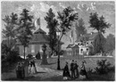 Exposition belge. - Rotonde et maison des ouvriers. ベルギーの展示 円形建物と労働者用住宅