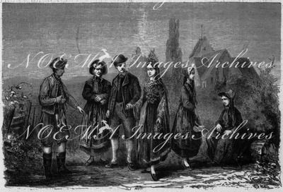 Costumes de l'Allemagne du nord. 北ドイツの民族衣装