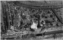 Vue panoramique du quart français. フランス区画の庭園の全景
