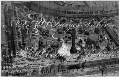 Vue panoramique du quart français. フランス区画の庭園の全景