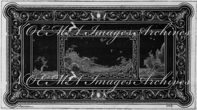 "Dessin de la table style Louis XVI, M. Beurdeley." ブルドレ社製のルイ16世様式のテーブルの模様