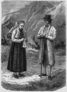 Suède. - Dalecarlie. Costume d'hiver. - Paroisse de Leksand. スウェーデン ダルカルリー、冬の民族衣装 レクサンド教区