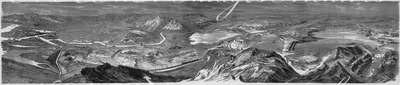 Panorama de l'Isthme de Suez : Suez. Chalouf-el-Terraba. Chemin de fer de Suez au caire. Grand bassin du Sérapéum. Lac Timsah. Chalet du vice-roi et ville d'Ismaila. スエス地峡のパノラマ：スエズ Chalouf-el-Terraba カイロのスエズ鉄道 セラペウム神殿大人工池 Timsah湖 副王の別荘とIsmaila村