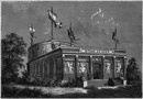 Vue extérieure du pavillon de l'Isthme de Suez. スエズ地峡館の外観