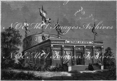 Vue extérieure du pavillon de l'Isthme de Suez. スエズ地峡館の外観