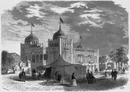 Le palais du bey de Tunis et la tente de l'empereur du Maroc. チュニジア総督の宮殿とモロッコ皇帝のテント