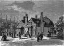 "Cottage anglais, pour les réceptions de S.A.R. le prince de Galles." 英国皇太子のレセプションが催されるイギリス風コテージ
