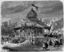 "Pavillon impérial, élevé d'après les plans et projets présentés par MM.Duval frères, tapissiers, fournisseurs brevetes de S.M.I." 皇帝御用達室内装飾業者、デュバル兄弟による設計で建てられた皇帝用パヴィリオン