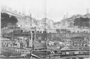 Les chantiers de la nouvelle avenue des Champs-Elysées.(Fin mai 1899.) 1900年博 新しいシャン＝ゼリゼ大通りの工事現場（1899年5月末）